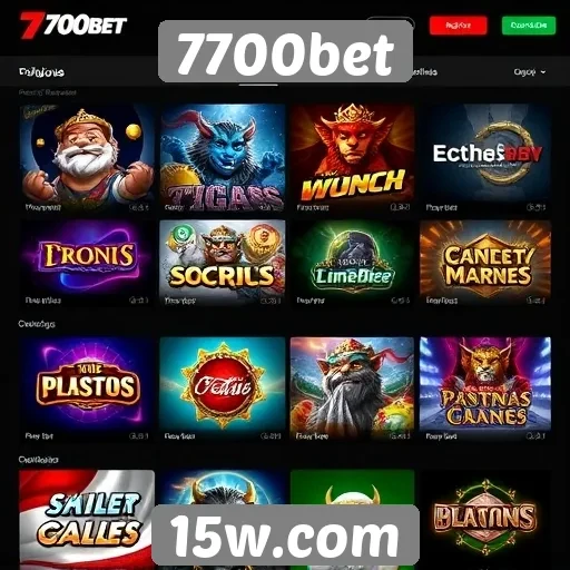 Jogos disponíveis na plataforma 7700bet